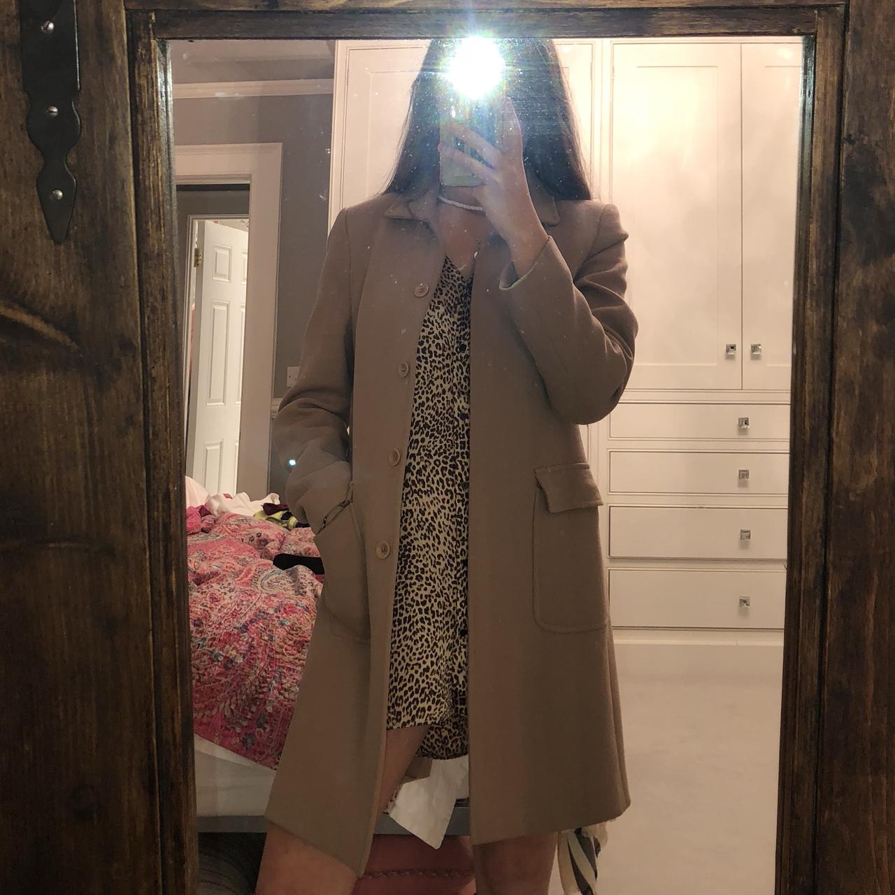 Beige Jigsaw coat. Single breasted city coat