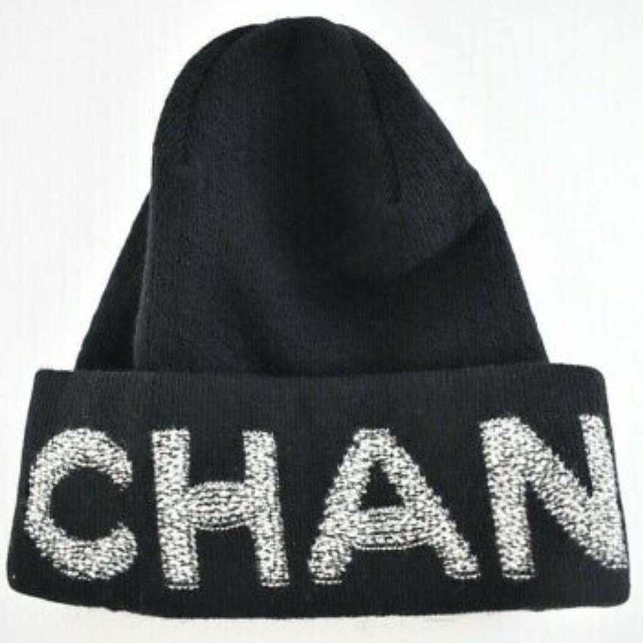 Chanel Letters CC Beanie Logo NEW collection Black - Depop
