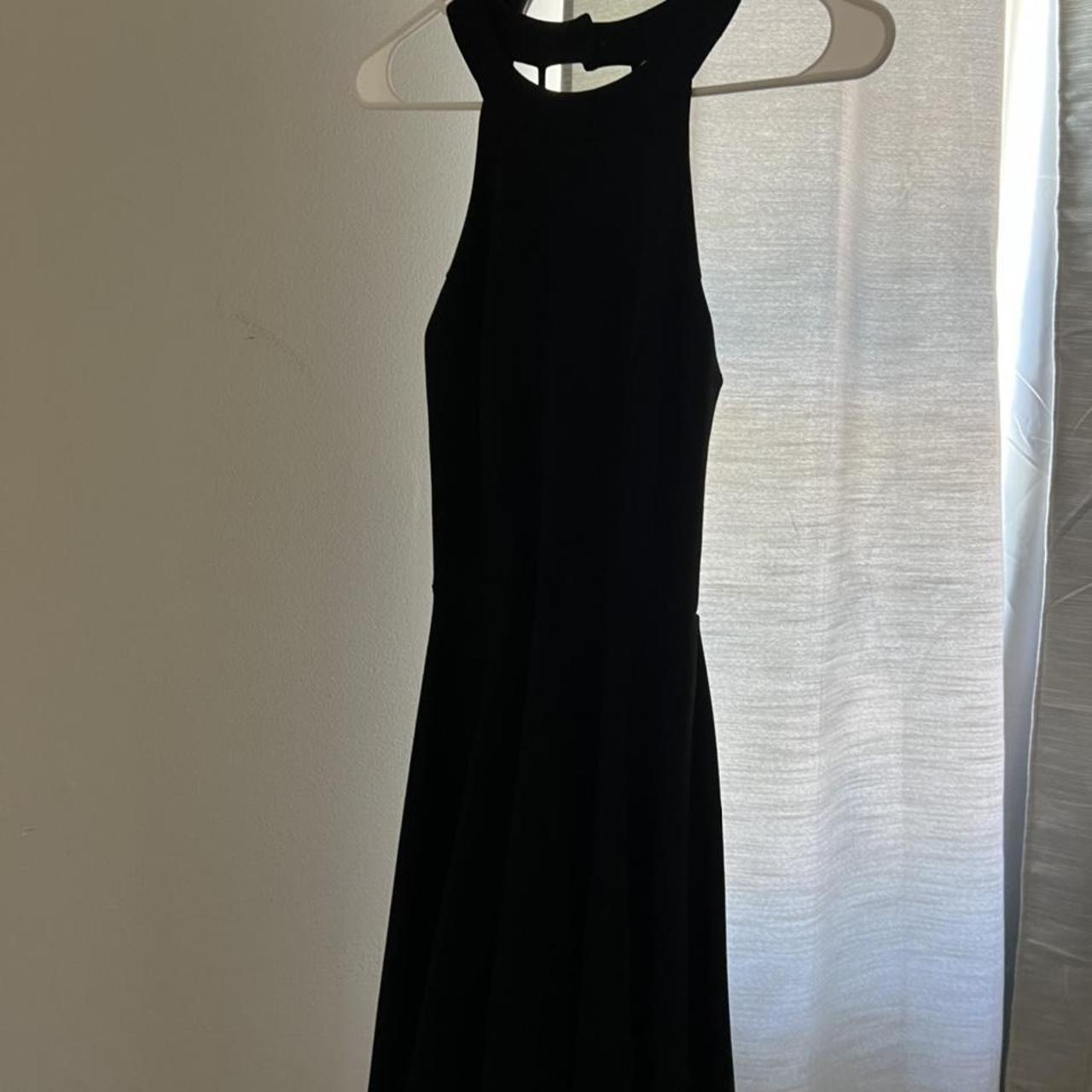 Black high neck, open back dress from windsor. Skirt... - Depop