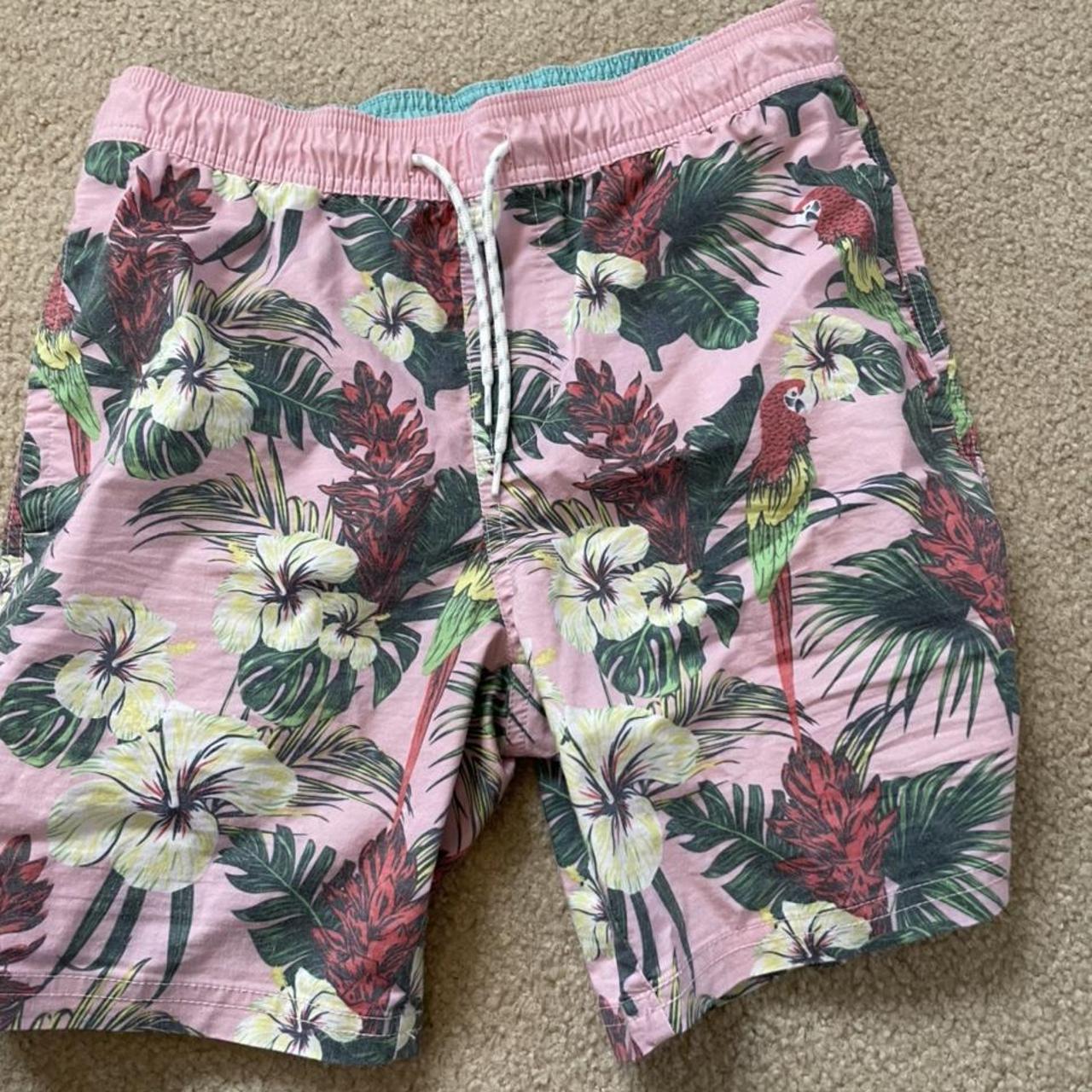 Target Men's Pink and Green Swimbriefsshorts Depop