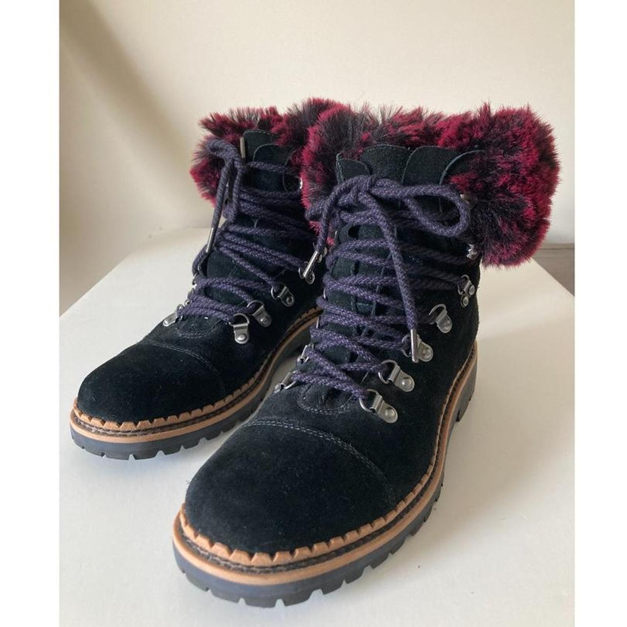 Sam Edelman Bowen Furry ankle boots size 7.5 NEw Depop