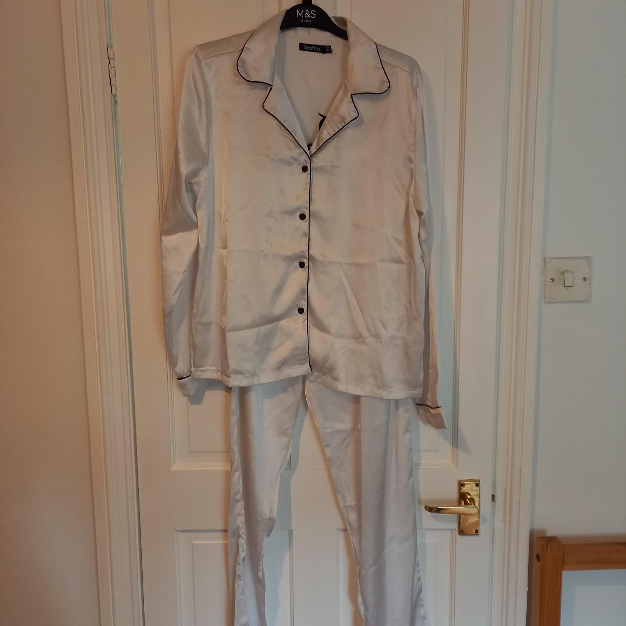 Boohoo bride satin pyjamas. Size 12 Depop