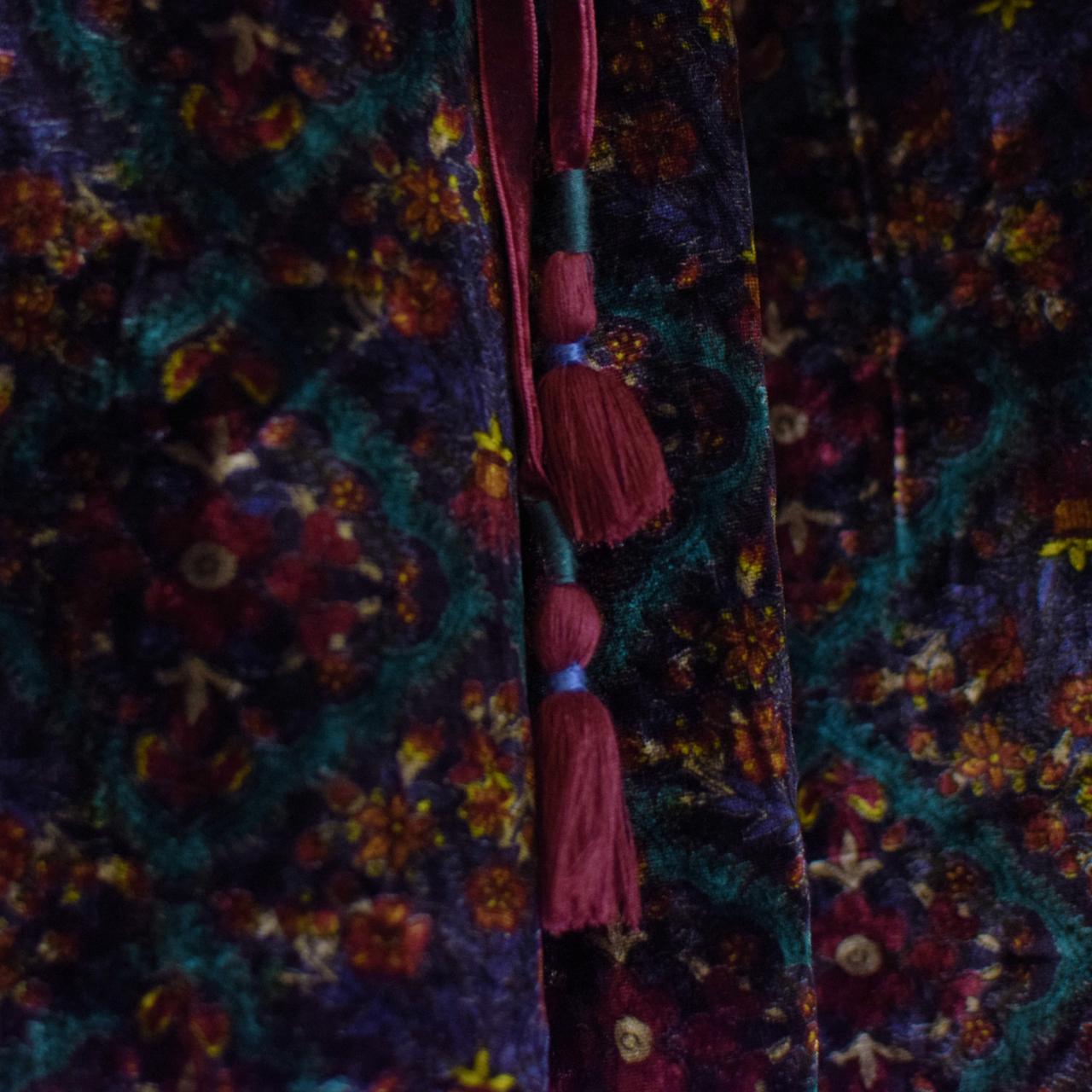 rare jewel tone velvet harem pants by... Depop