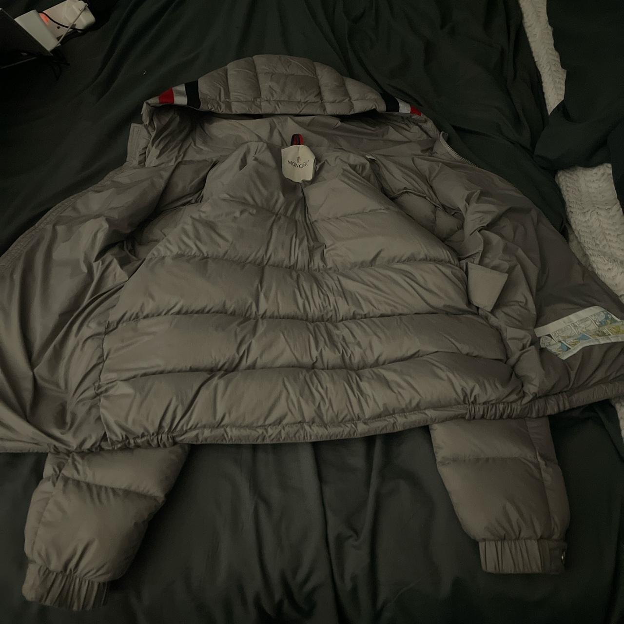 Light grey moncler coat size 14 payed 540 - Depop