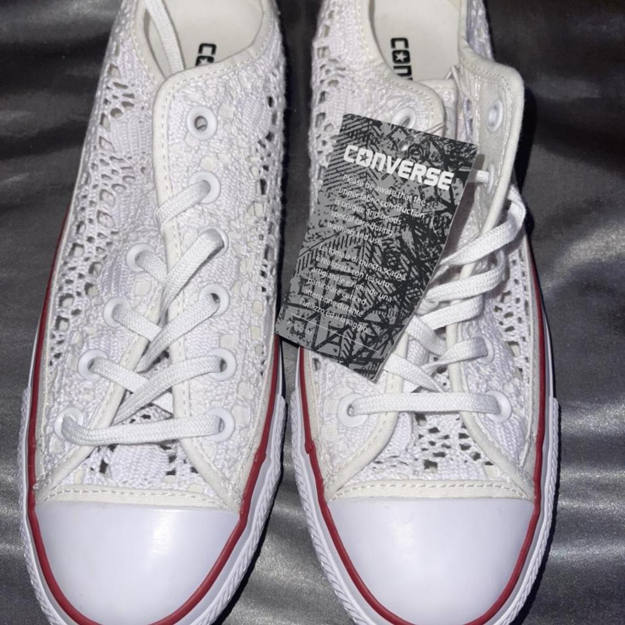 Mesh hot sale converse white