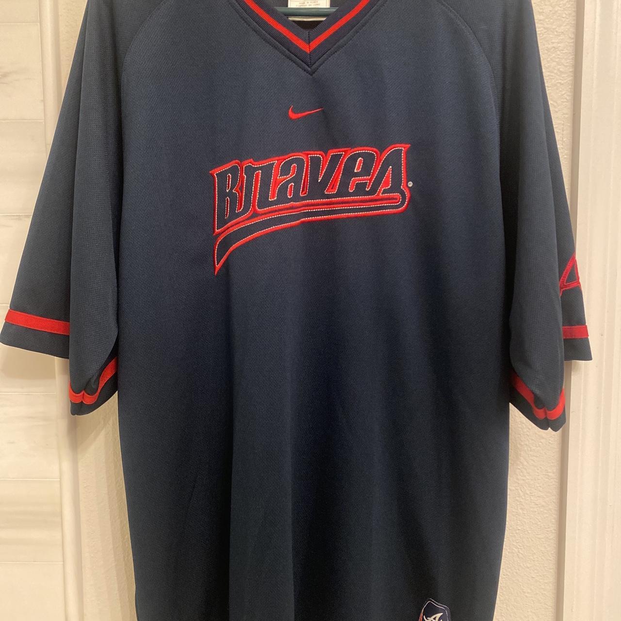 Vintage Atlanta Braves Pullover Jersey MLB Baseball - Depop