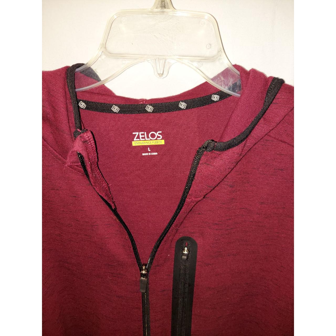 Zelos Burgundy Zipup hooded endurance lightweight... Depop