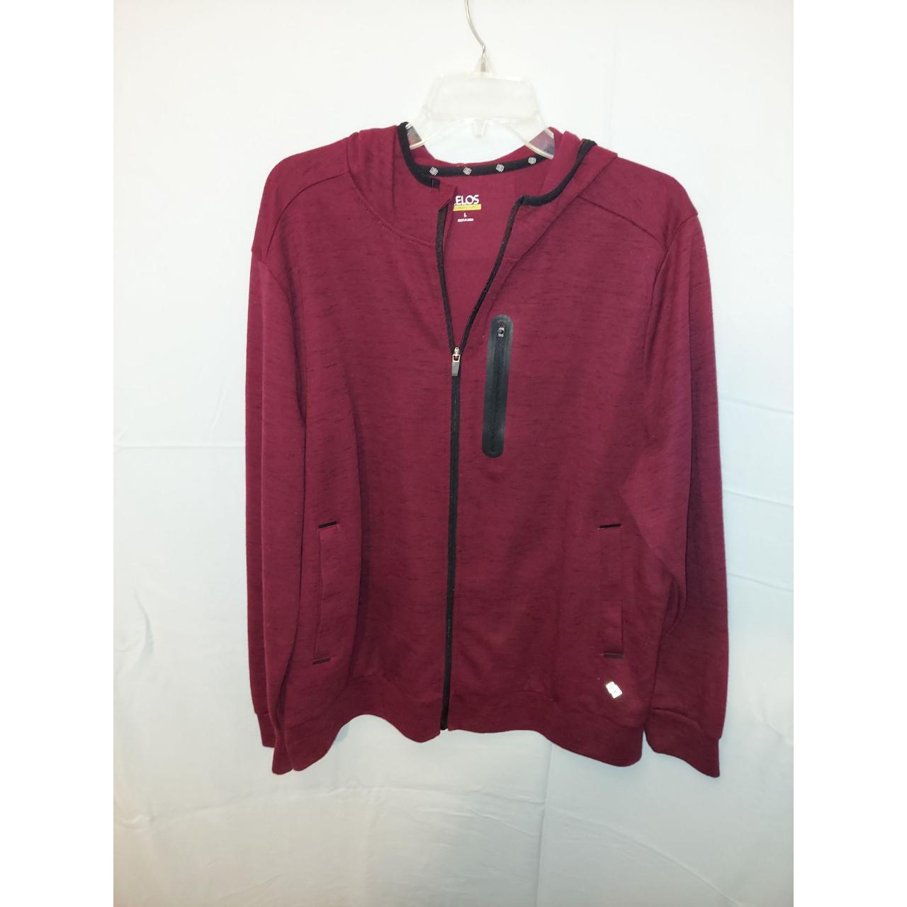 Zelos Burgundy Zipup hooded endurance lightweight... Depop