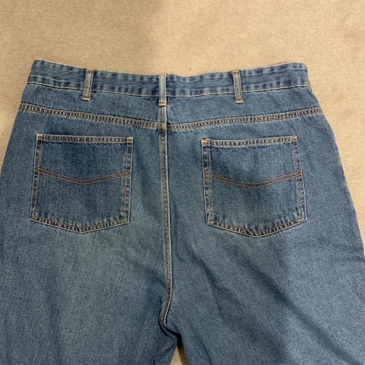 Vintage Rivers jean shorts long wide fit size 36 - Depop