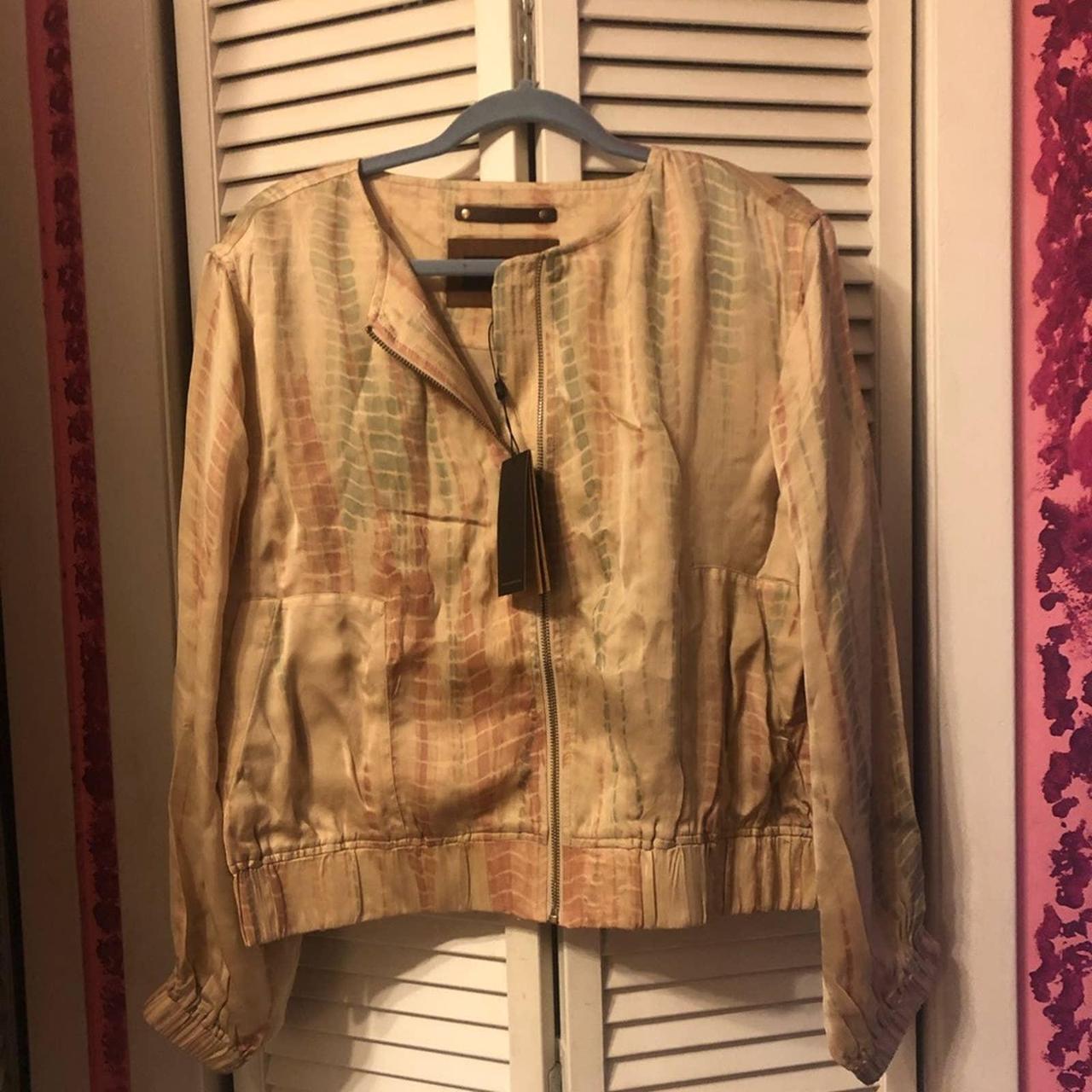 NWT FRYE SILK store MILITARY JACKET