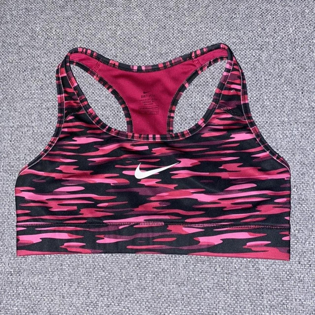 Nike pink camo sports bra Great condition - Depop