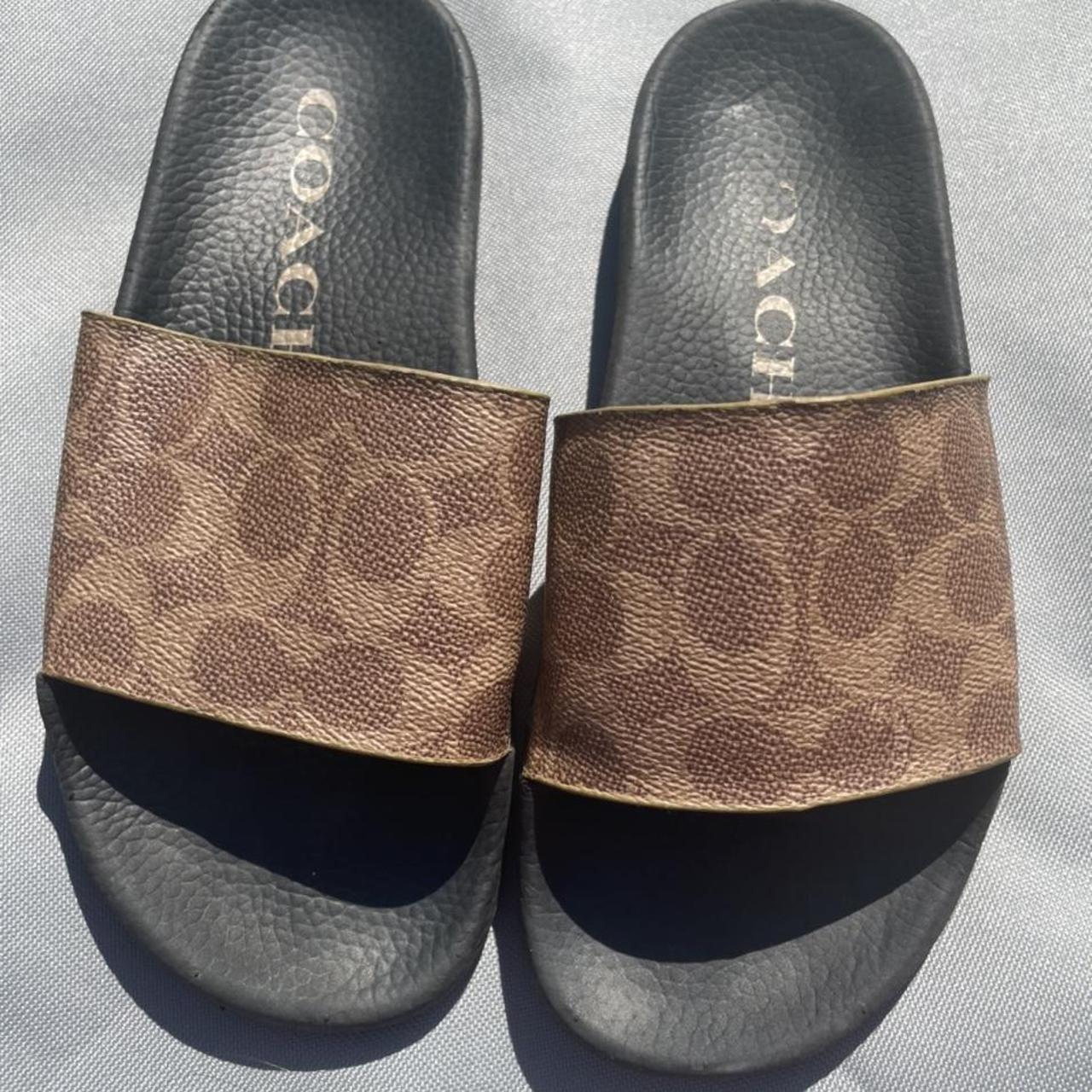 Coach Tan Slide RRP £95 Depop