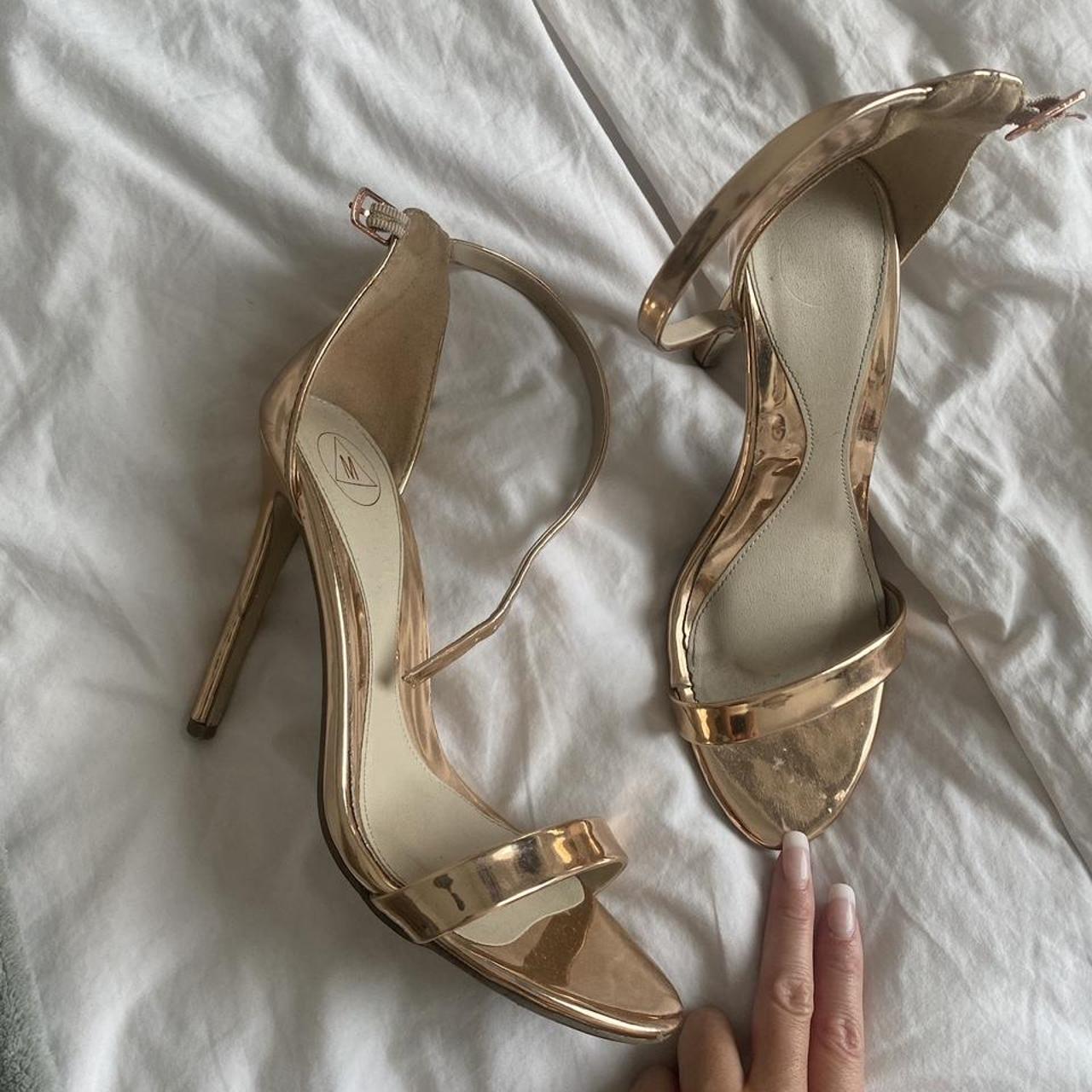 missguided rose gold heels