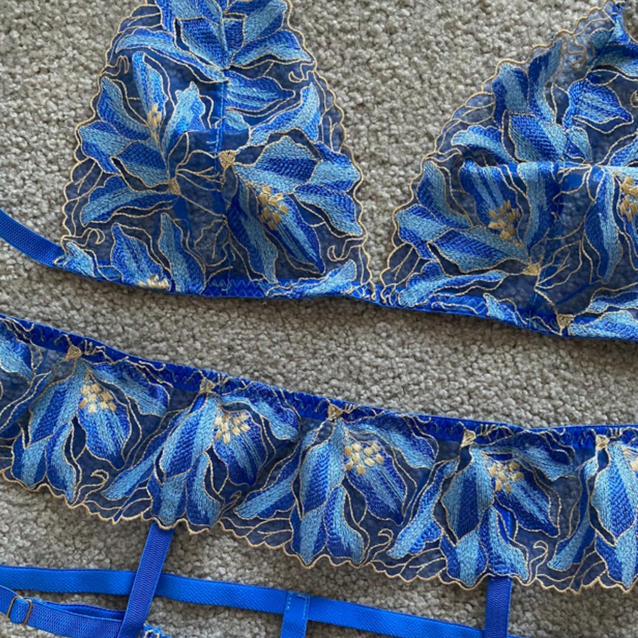 Blue Harness Brazaar Lingerie Set Only worn for a... Depop