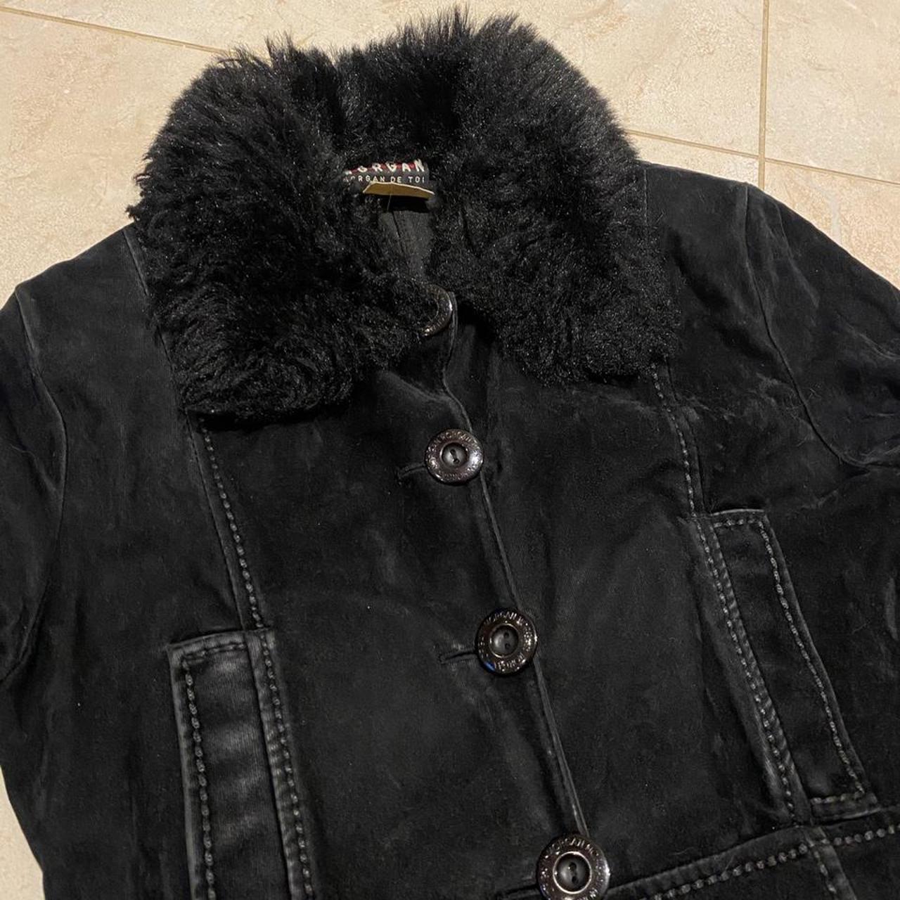 Vintage Morgan de Toi 90s y2k coat jacket suede love... - Depop