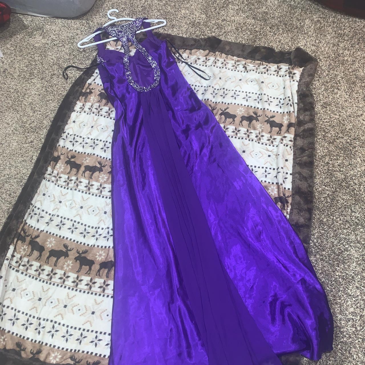 Morgan Women's Silver and Purple Dress (3)