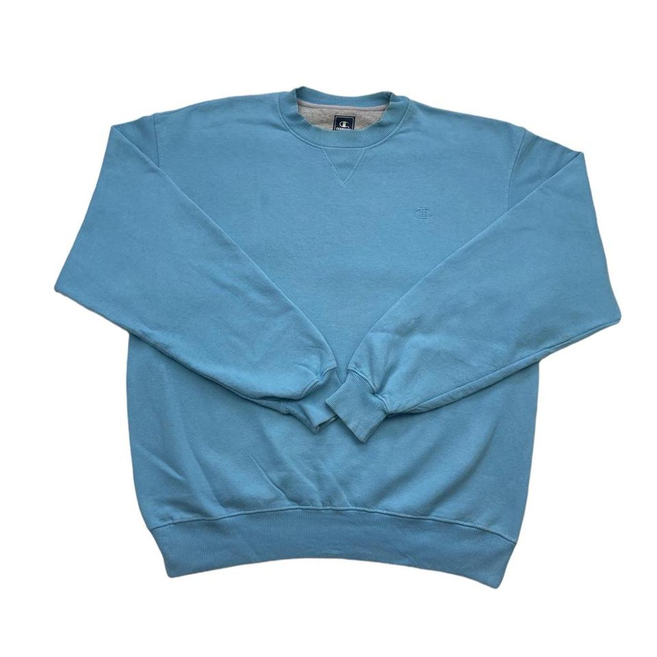 Vintage Champion Baby Blue pullover... Depop