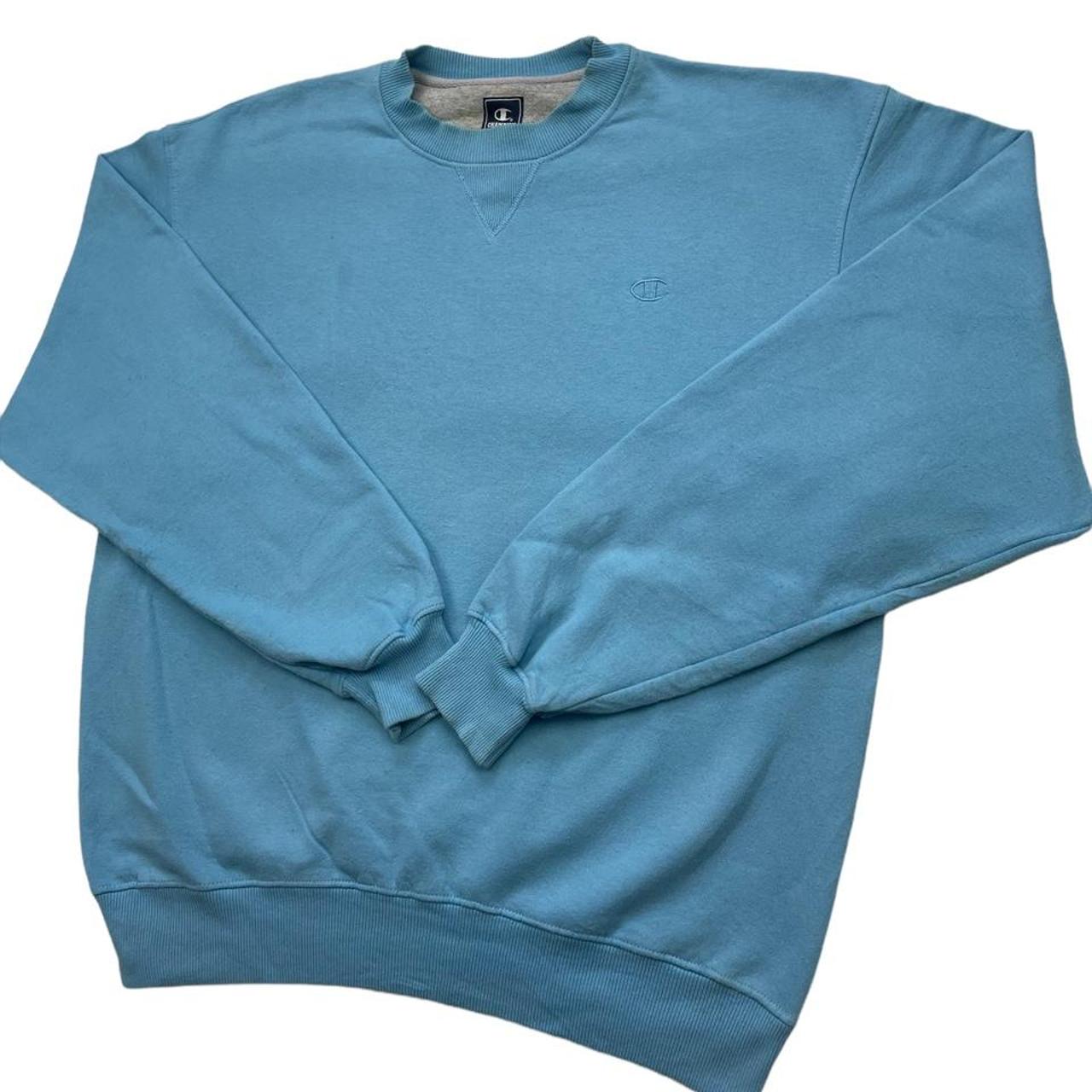 Vintage Champion Baby Blue pullover... Depop