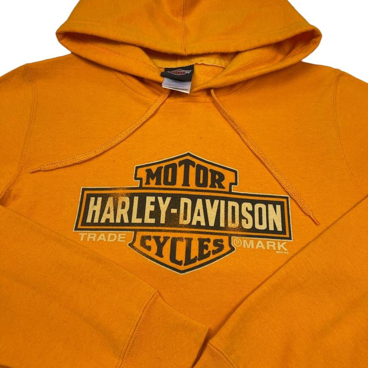 Harley Davidson Womens Orange Hoodie Depop 9175