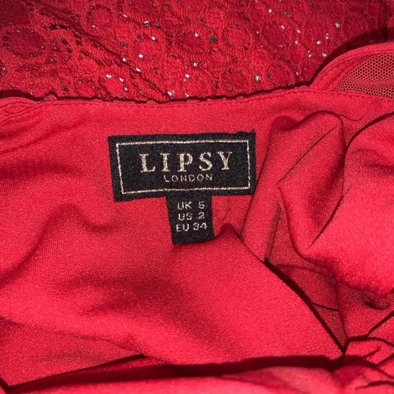 lipsy red prom dress