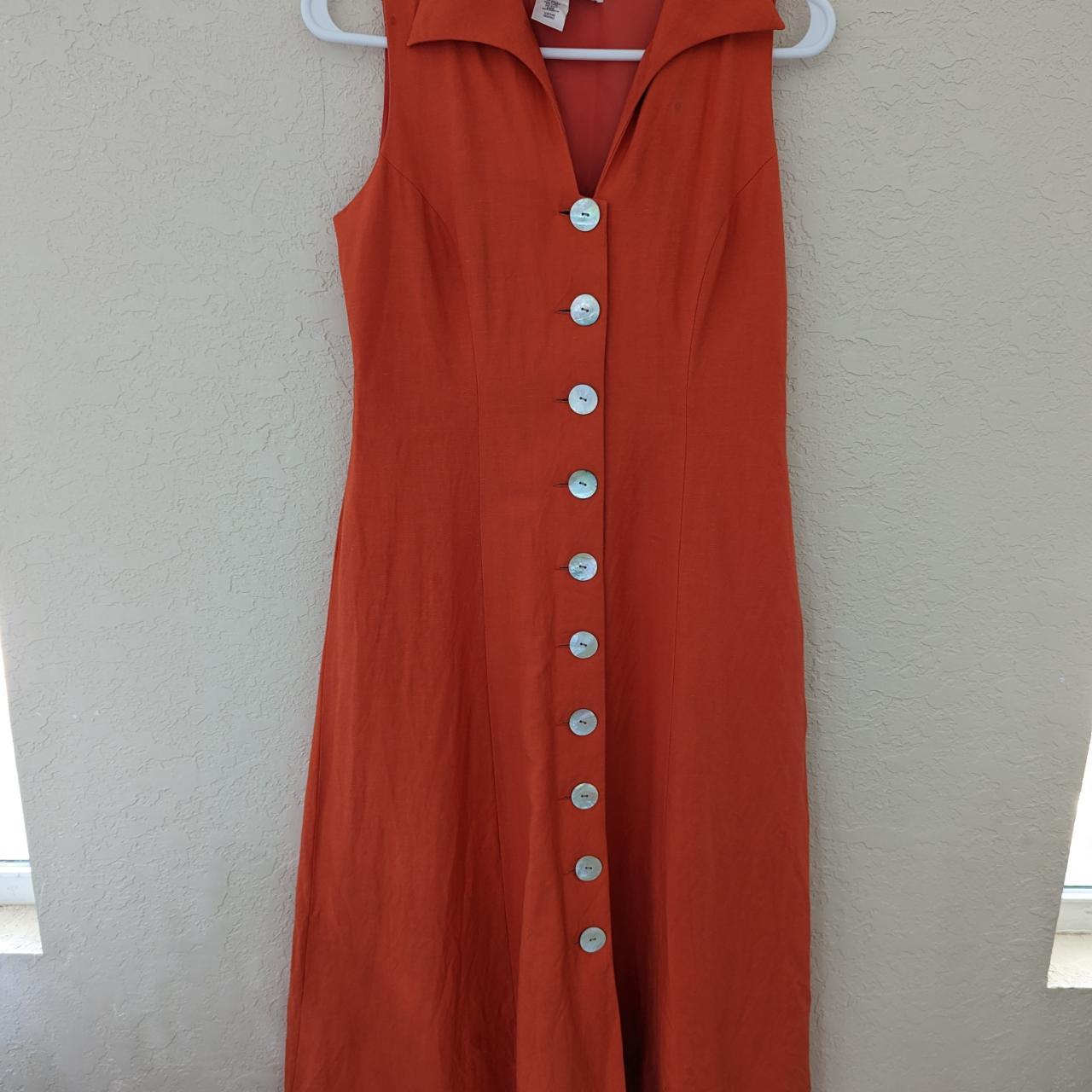 Coldwater Creek Women's Orange Dress | Depop