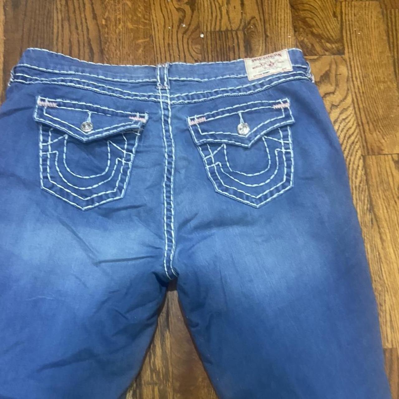 Pink true religion jeans size 38 slim fit - Depop