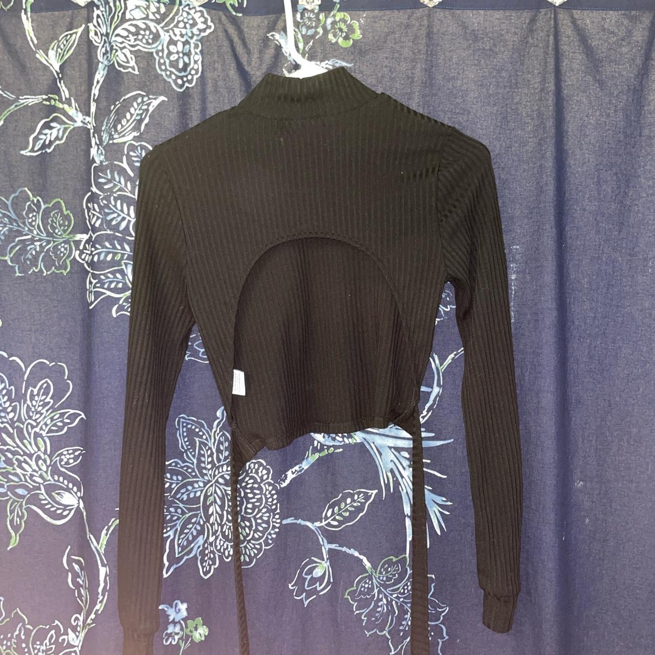 Backless, tied to the back, long-sleeve turtleneck... - Depop