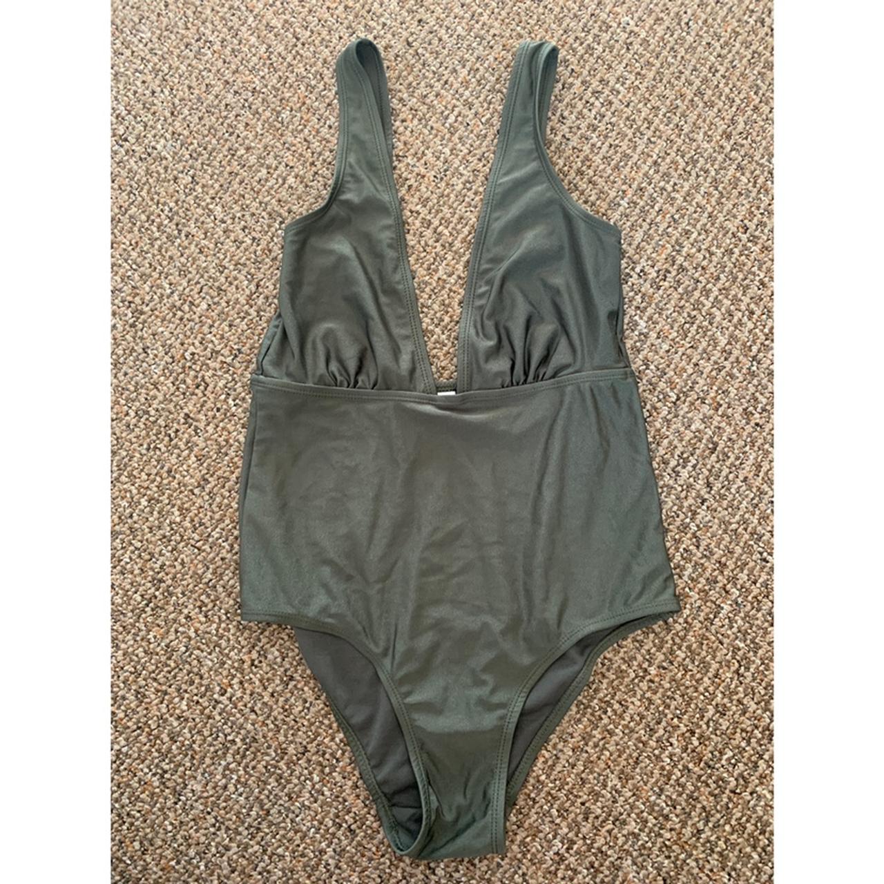 Khaki swimming costume Worn once on holiday Depop