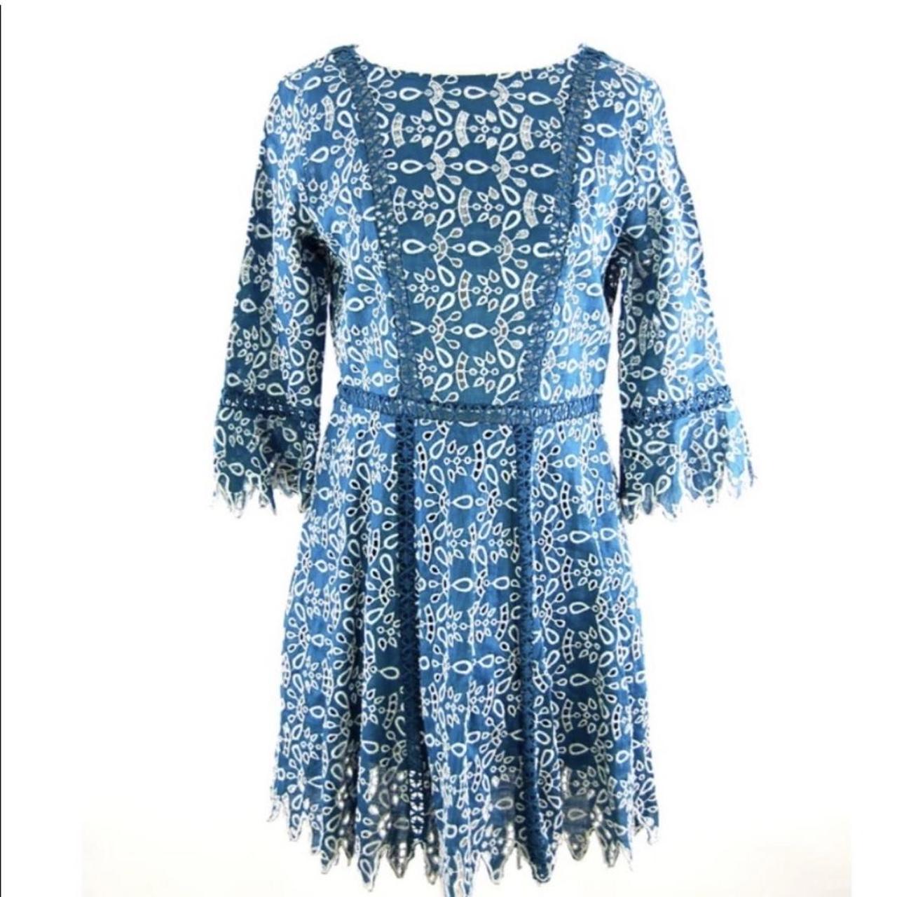 Maje blue lace dress hotsell