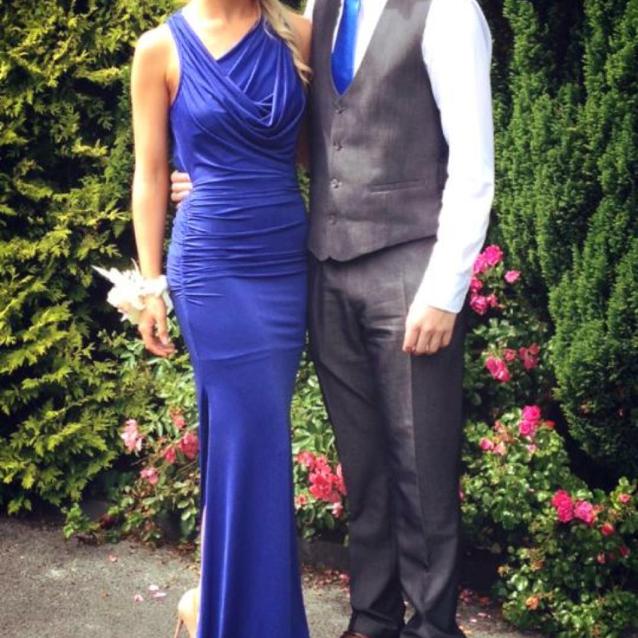 Royal blue debs dress purchased in CarisCloset for... Depop