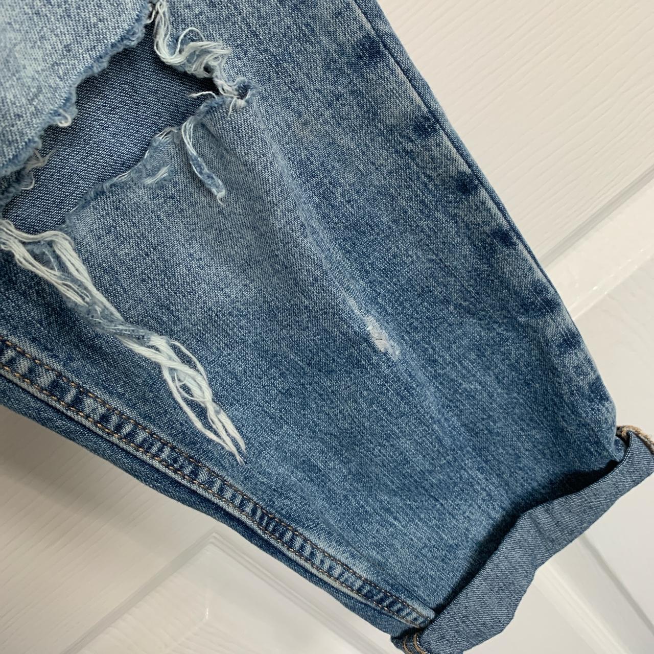 Blue boyfriend ripped jeans - Depop