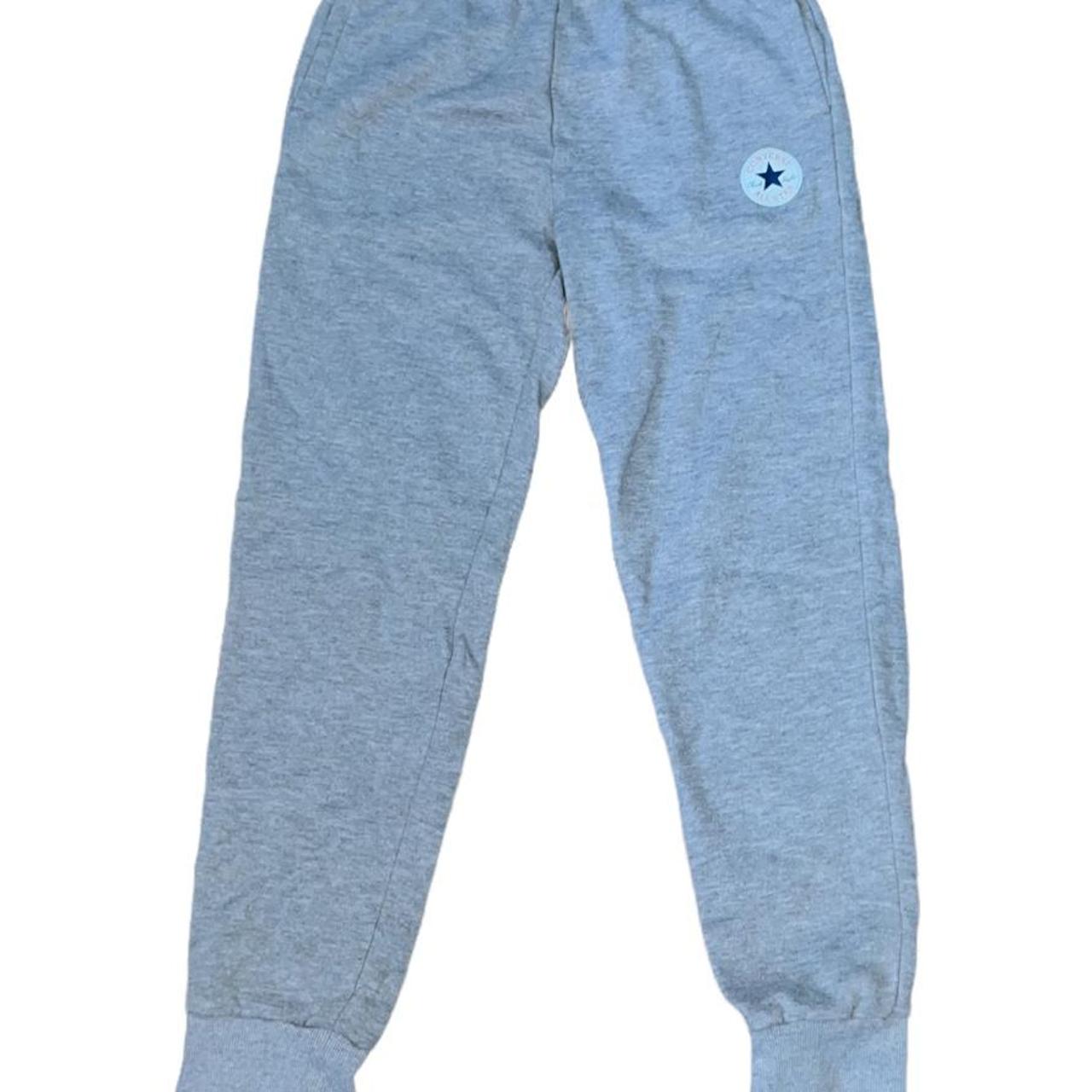 Converse Men's Grey and White Joggerstracksuits Depop