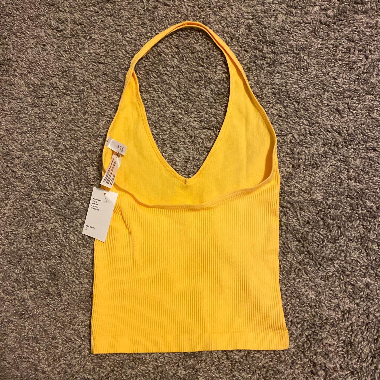Out From Under Jackie Seamless Halter Bra Tank Top In Sun Yellow