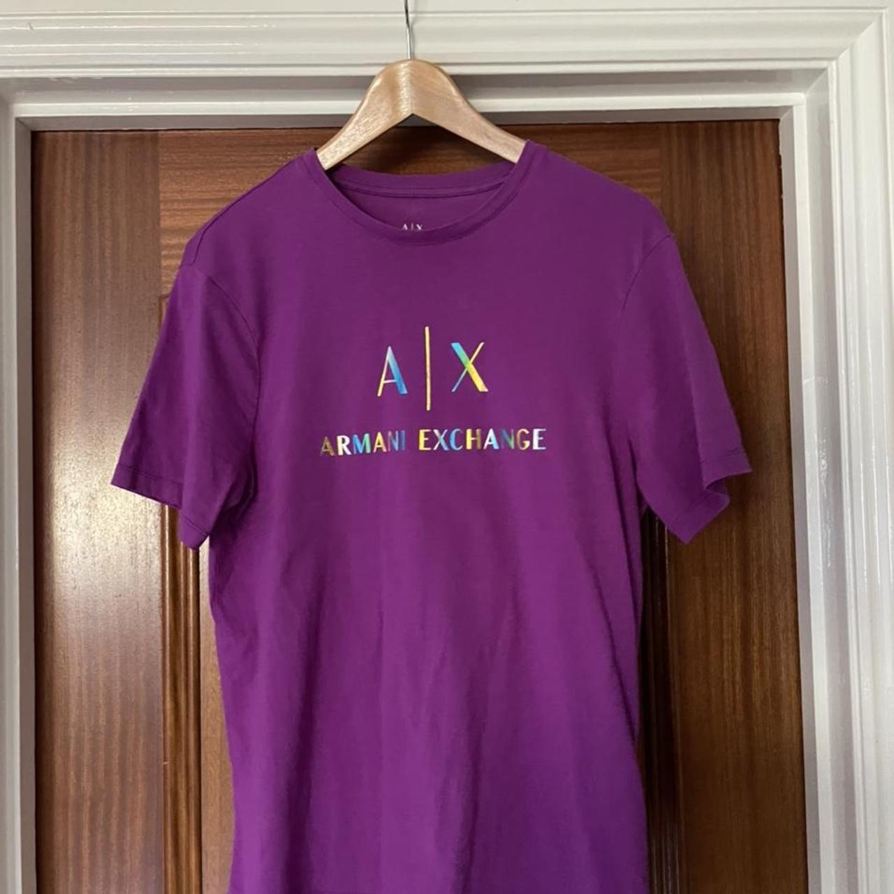 Armani Exchange Purple Pride Tee armani Depop