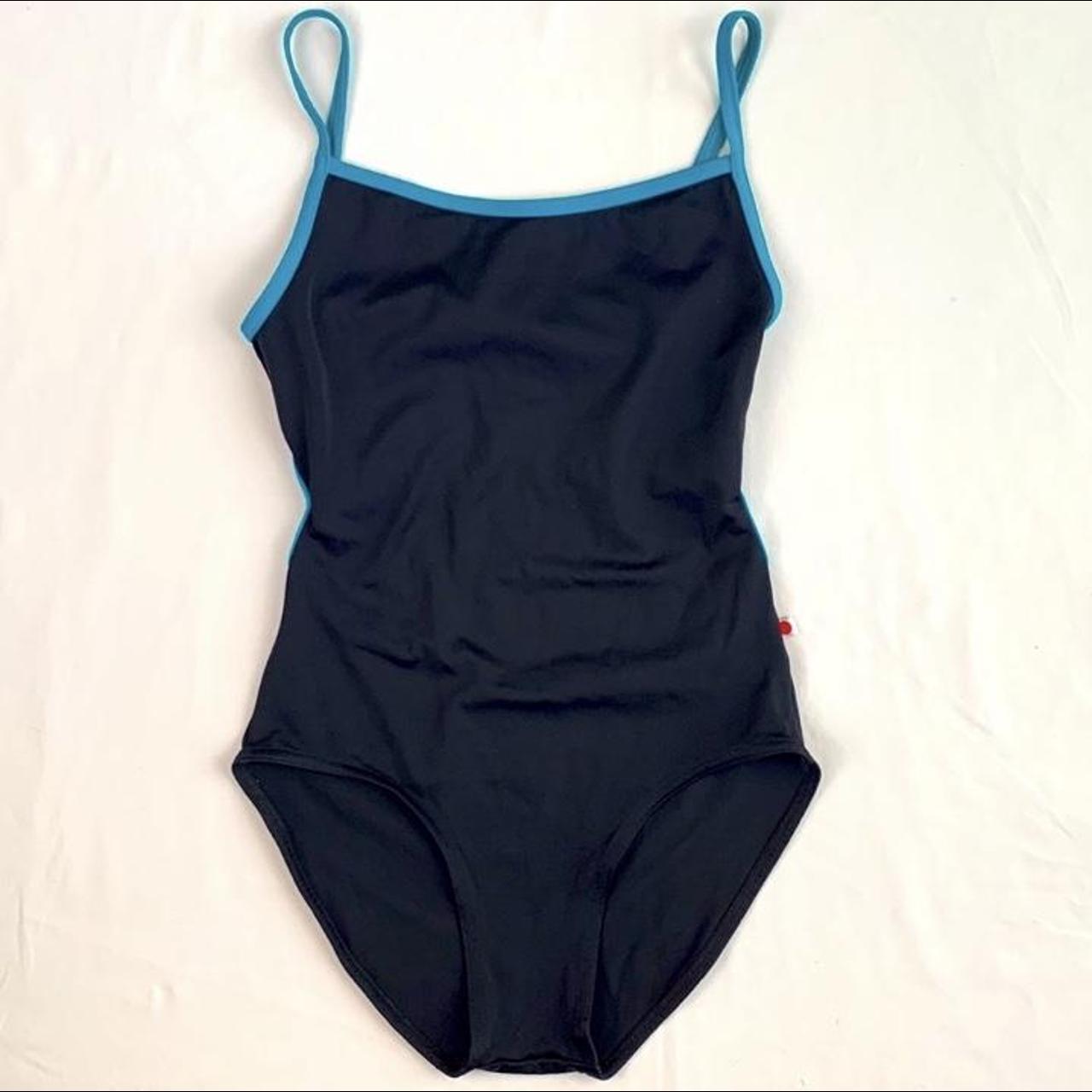 Women's Black and Blue Swimsuit-one-piece | Depop