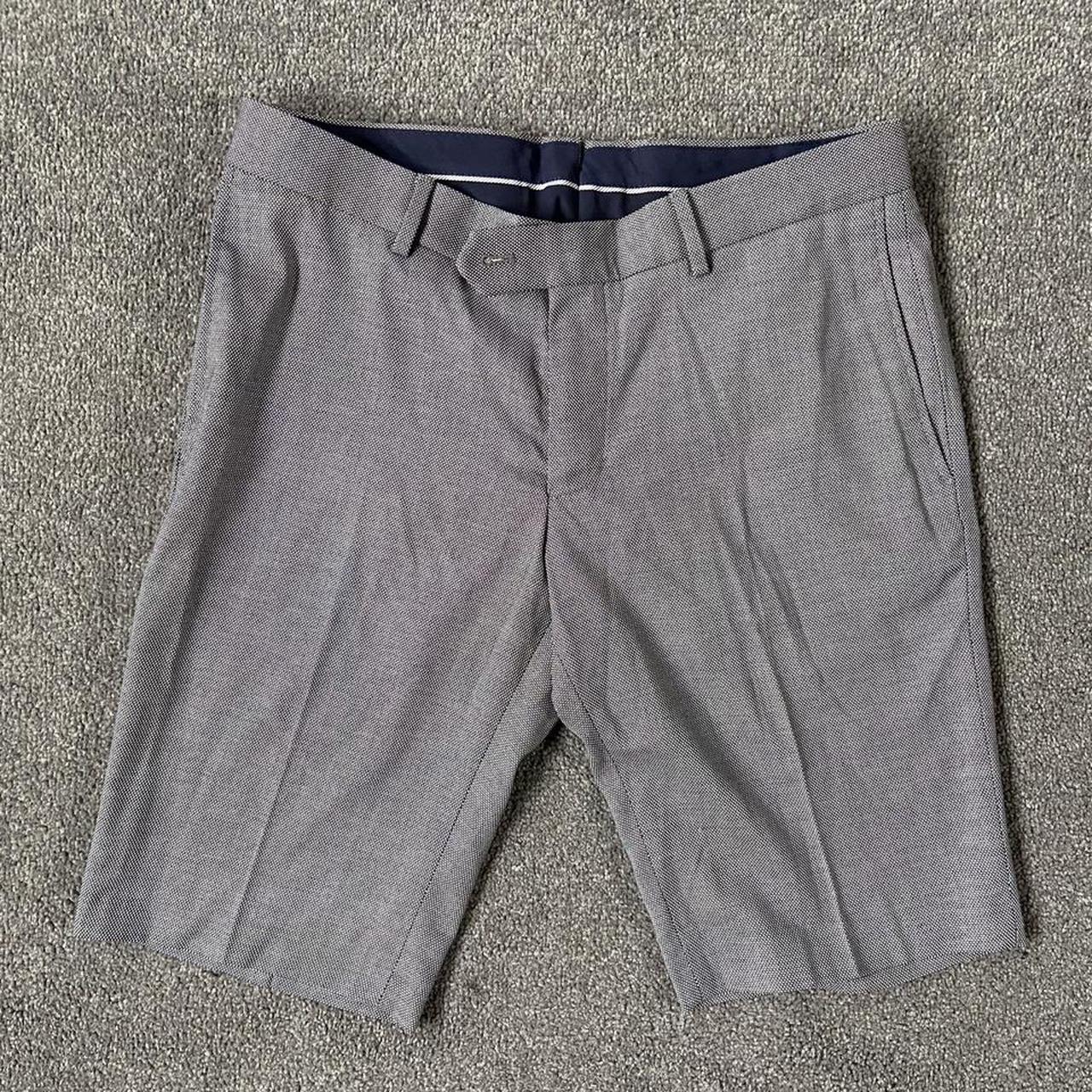 Zara Men's Grey and Silver Shorts | Depop