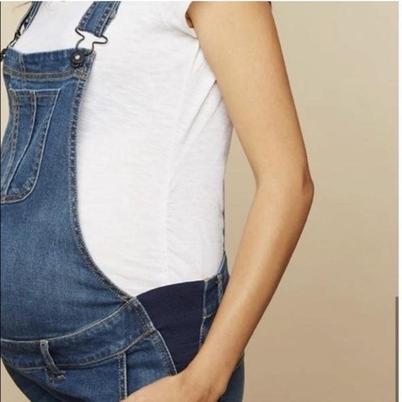 Motherhood Maternity Distressed Denim Overalls Pair... Depop