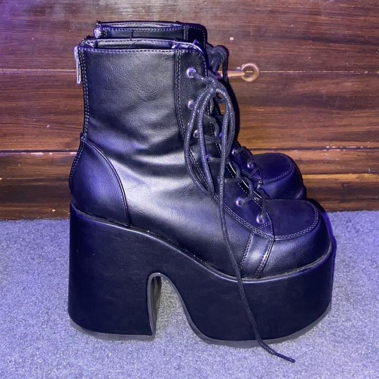 Demonia Platform Ankle Boot #goth #alt #y2k... - Depop