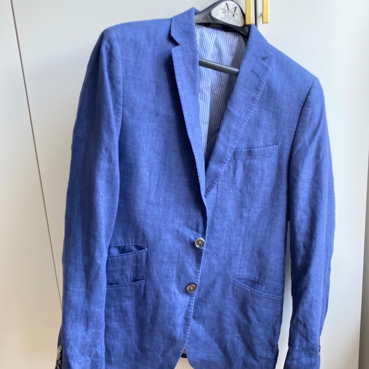 Banana Republic Men's Blue Suit Depop