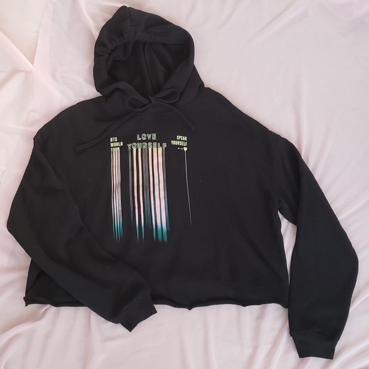 BTS cropped hoodie from the Speak Yourself Depop