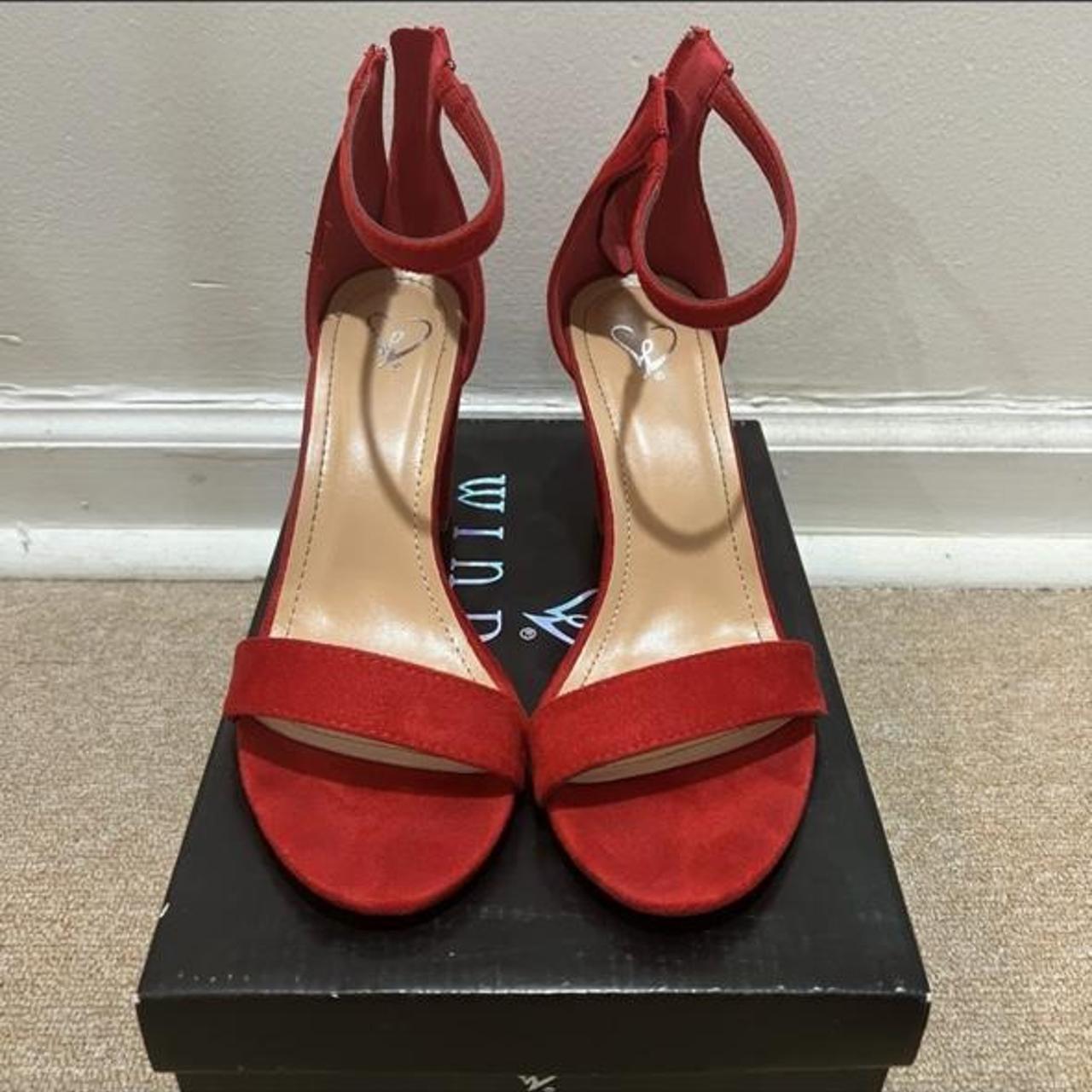 Lovely red heels that I only wore once for an event.... - Depop