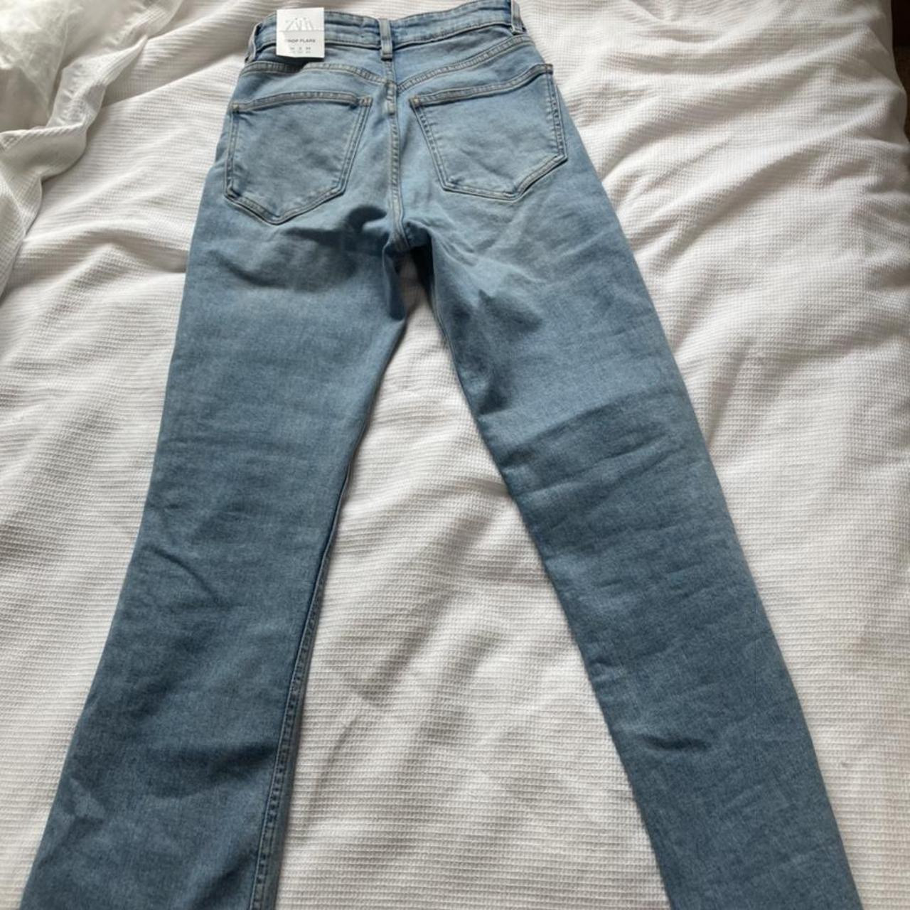 Zara mid rise crop flare jeans eur 34 Depop