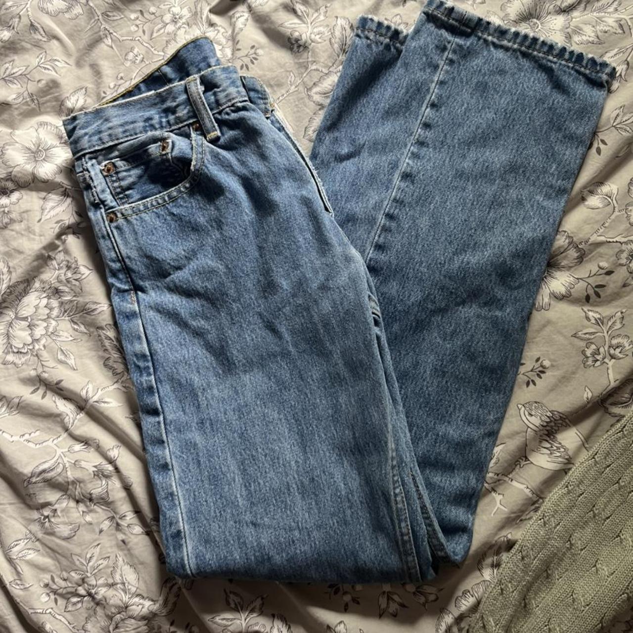 blue levis jeans with no rips, worn only 2 times. W... - Depop