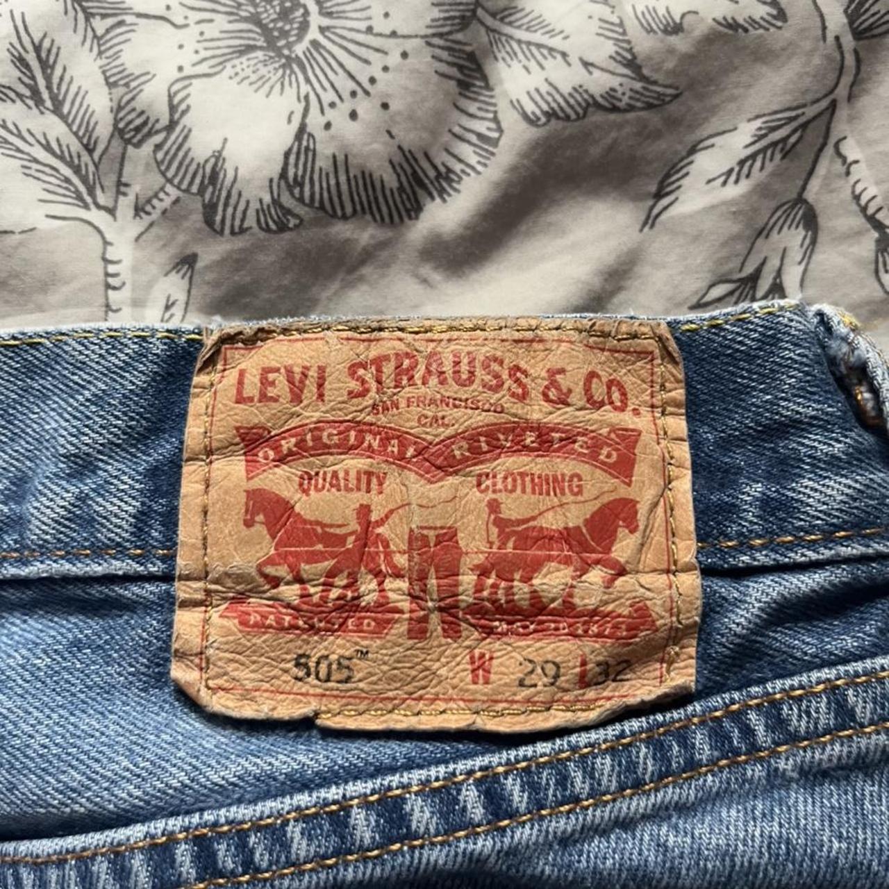 blue levis jeans with no rips, worn only 2 times. W... - Depop