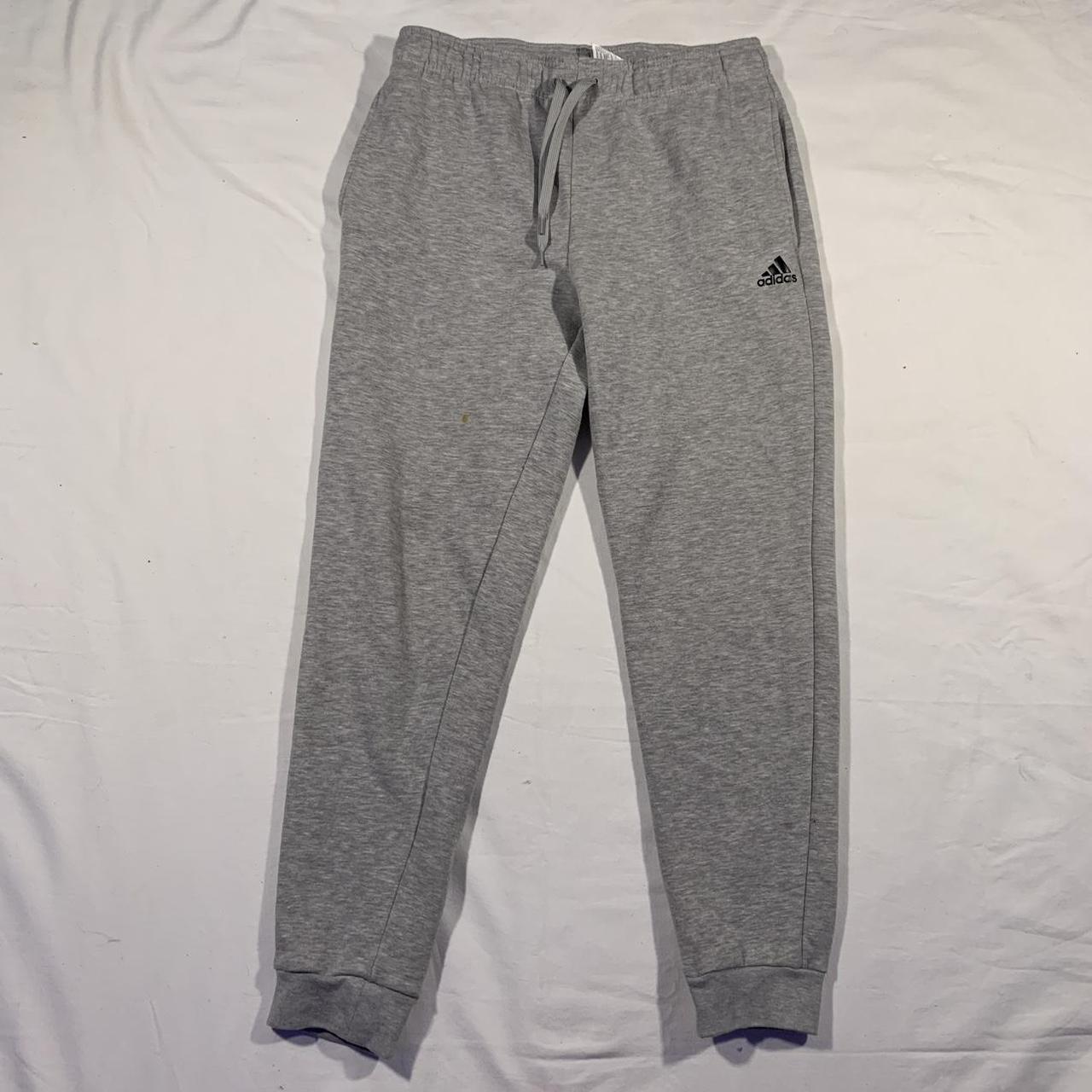 grey adidas sweats tag size medium waist 16.5-21... - Depop