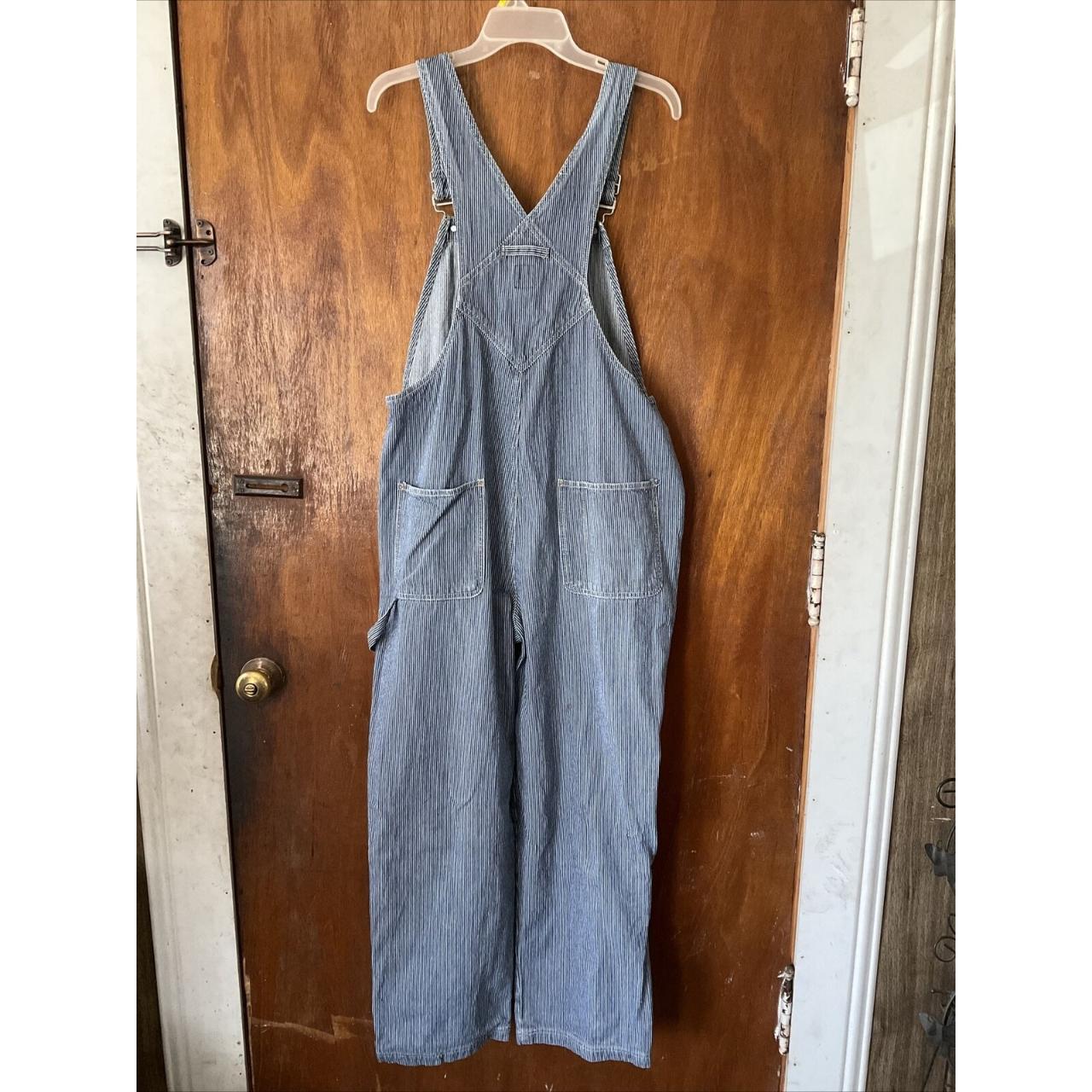 Gap Women's Blue and White Dungarees-overalls | Depop