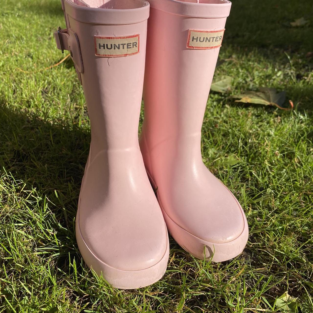Hunter Pink Boots Depop