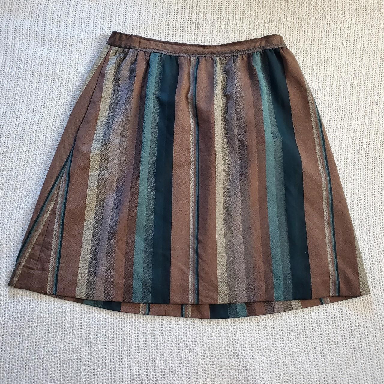 Evan Picone Women's Brown and Green Skirt