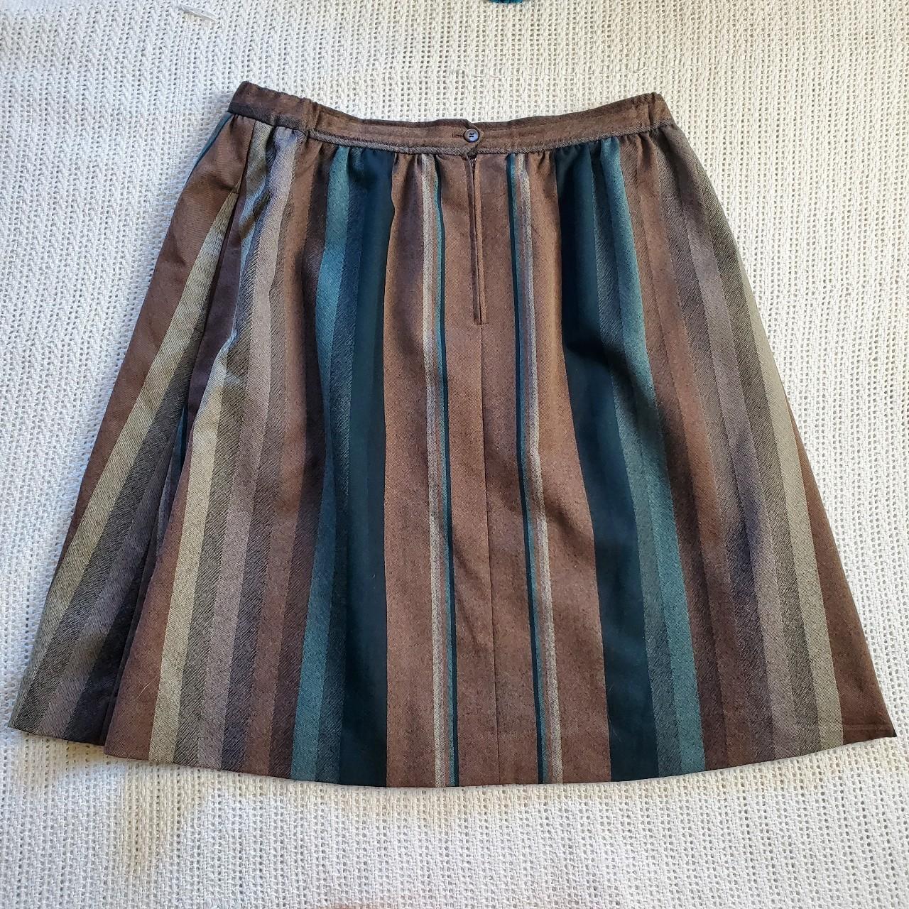 Evan Picone Women's Brown and Green Skirt (2)