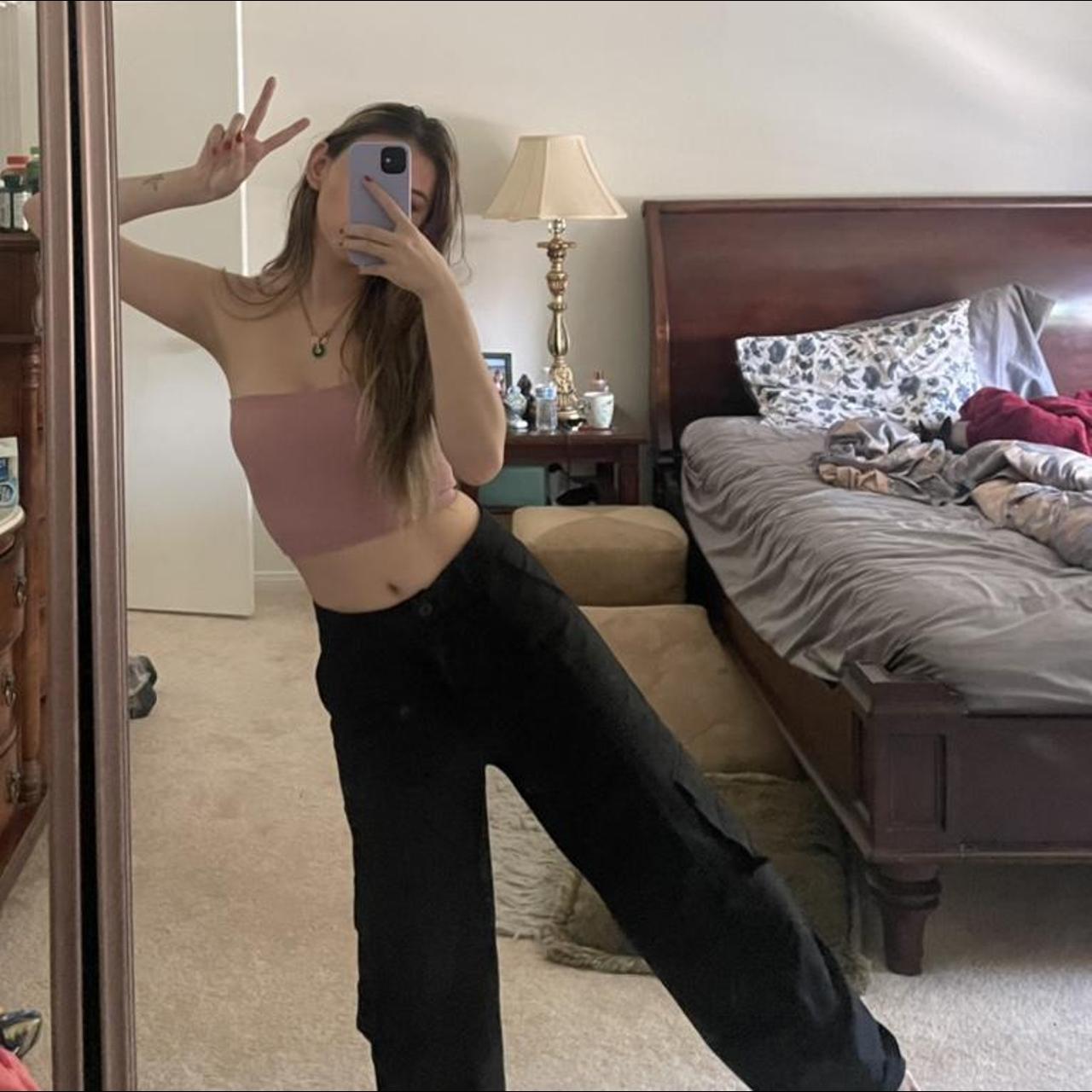 Motel rocks black baggy cargo pants motel... Depop